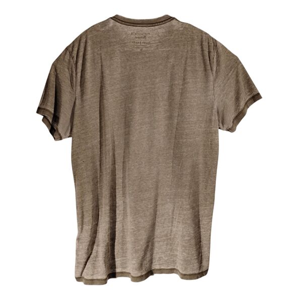 Lucky Brand Venice burnout tshirt mens XL Xlarge gray BBQ graphic tee pig pork - Picture 2 of 11